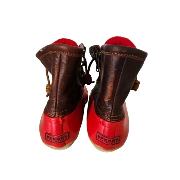Sperry Womens Red Saltwater Waterproof Rubber Boots Sz 7 Gorpcore - Picture 2 of 10